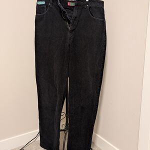 Empyre Loose Fit Black Corduroy Skate Pants - Y2K Baggy Style - Men's 9